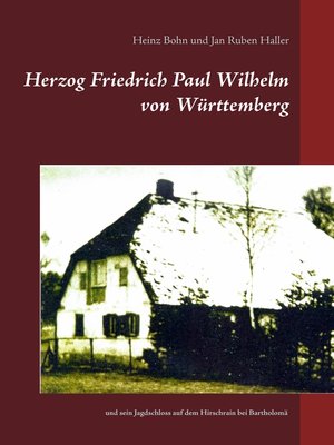 cover image of Herzog Friedrich Paul Wilhelm von Württemberg